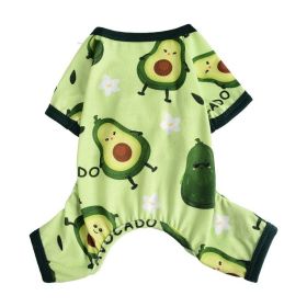 Cross-border Hot Sale Pet Clothes Four Seasons Four-legged Pet Clothing Pajamas Jumpsuit Dog Clothing Global One Piece Dropshipping (Option: Grass Green-M)